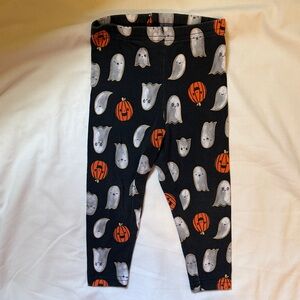 Carter's Halloween Ghost and Pumpkin Leggings - Black and Orange